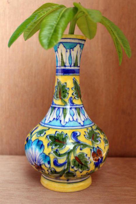 High vase for flowers with own hands