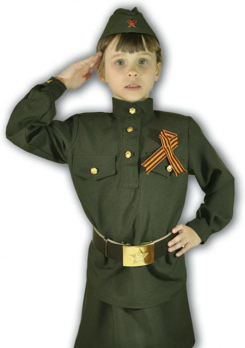 Military children's costumes with their own hands